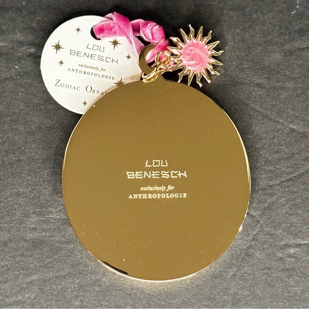Anthropologie Lou Benesch Zodiac Ornament Gold Plated "Aries" NWT - Picture 3 of 10